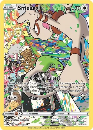 Smeargle #TG10 · Silver Tempest Trainer Gallery Pokémon card