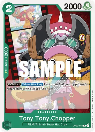 Tony Tony.Chopper #OP02-034 · Paramount War Pre-Release Cards One Piece card