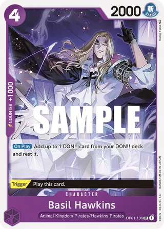 Basil Hawkins #OP01-106 · Romance Dawn One Piece card