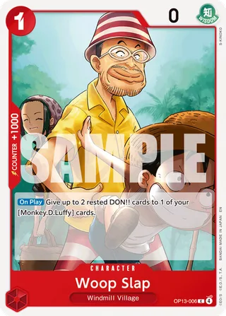 Woop Slap #OP13-006 · Carrying On His Will One Piece card