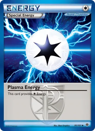 Plasma Energy #91 · Plasma Blast Pokémon card