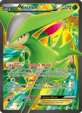 Virizion-EX #96 · Plasma Blast Pokémon card