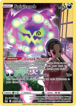 Spiritomb #TG09 · Lost Origin Trainer Gallery Pokémon card