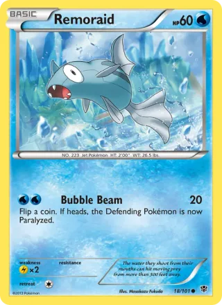 Remoraid #18 · Plasma Blast Pokémon card