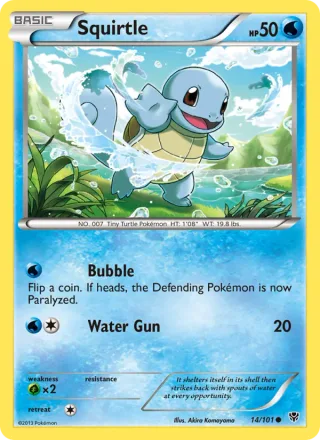 Squirtle #14 · Plasma Blast Pokémon card