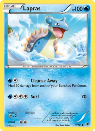 Lapras #17 · Plasma Blast Pokémon card