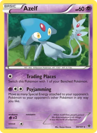 Azelf #38 · Plasma Blast Pokémon card