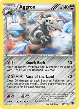 Aggron #59 · Plasma Blast Pokémon card