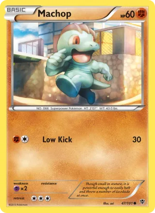Machop #47 · Plasma Blast Pokémon card