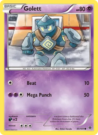 Golett #45 · Plasma Blast Pokémon card