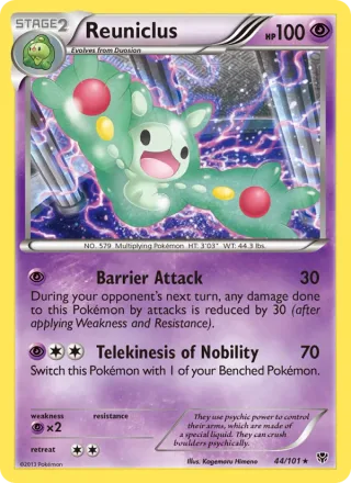 Reuniclus #44 · Plasma Blast Pokémon card