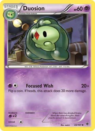 Duosion #43 · Plasma Blast Pokémon card