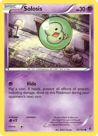 Solosis #42 · Plasma Blast Pokémon card