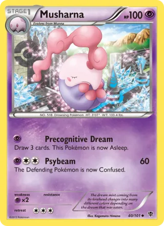 Musharna #40 · Plasma Blast Pokémon card