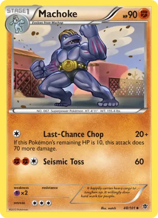 Machoke #48 · Plasma Blast Pokémon card