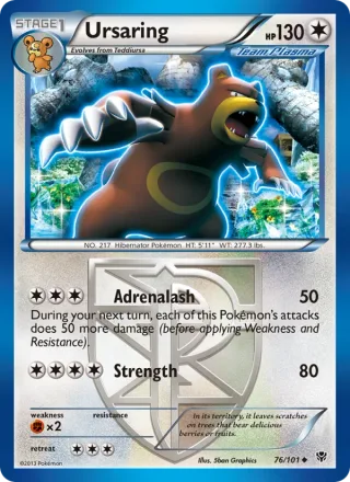 Ursaring #76 · Plasma Blast Pokémon card