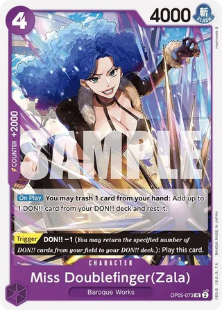 Miss Doublefinger(Zala) (Reprint) #OP05-073-reprint · Premium Booster -The Best- One Piece card
