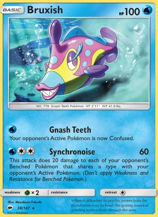 Bruxish #38 · Burning Shadows Pokémon card