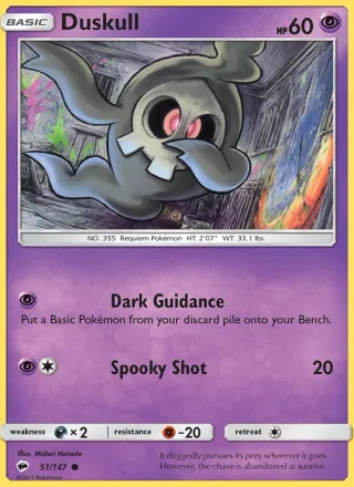 Duskull #51 · Burning Shadows Pokémon card