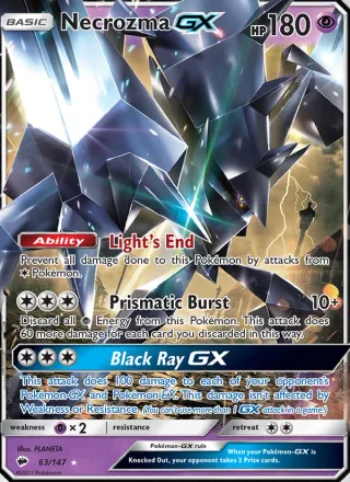 Necrozma GX #63 · Burning Shadows Pokémon card