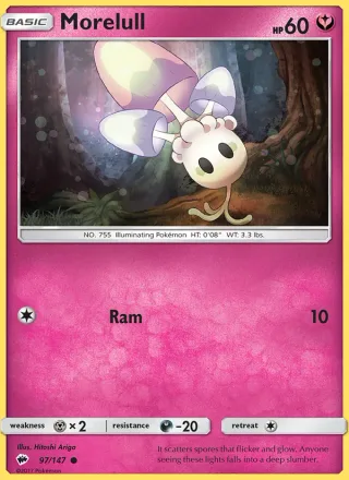 Morelull #97 · Burning Shadows Pokémon card