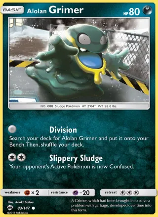 Alolan Grimer #83 · Burning Shadows Pokémon card