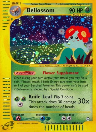 Bellossom #H05 · Aquapolis Pokémon card