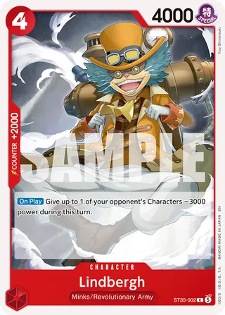 Lindbergh #ST35-002 · ST-35: Starter Deck 35 RED/BLACK Sabo One Piece card