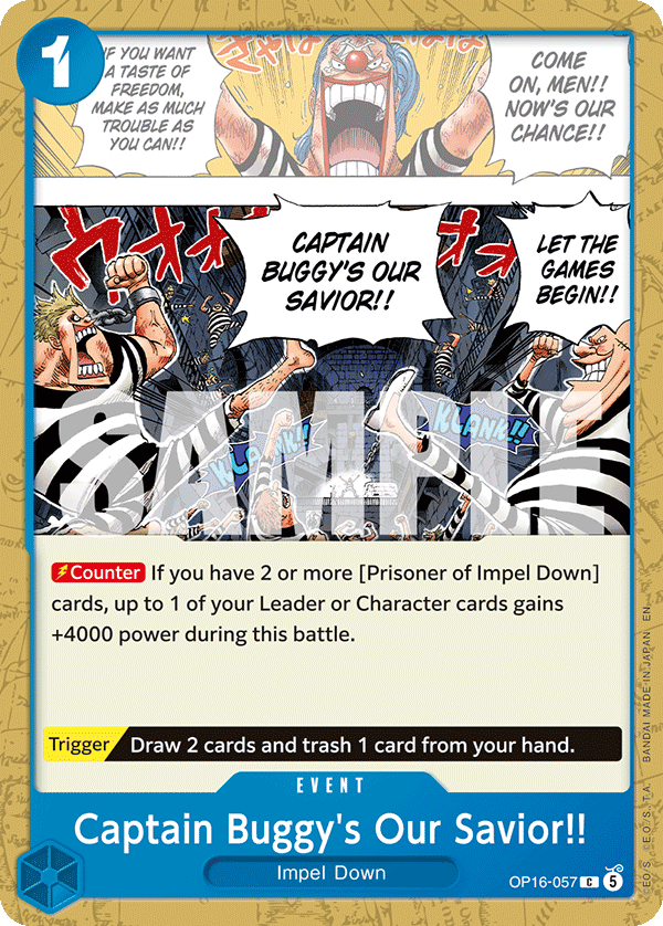 Captain Buggy's Our Savior!! full card art