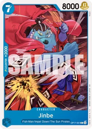 Jinbe #OP17-051 · The World's Strongest Warriors One Piece card