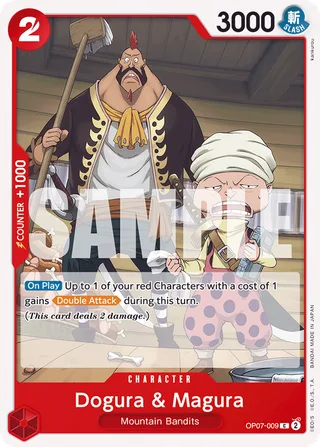 Dogura & Magura #OP07-009 · 500 Years in the Future Pre-Release Cards One Piece card