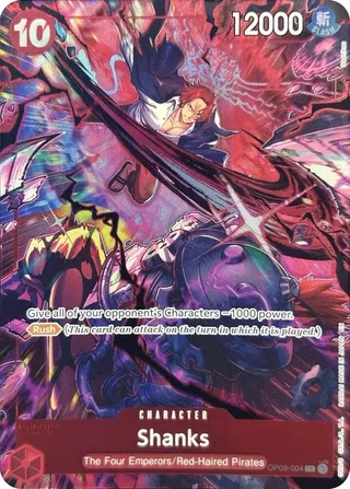 Shanks (English Version 2nd Anniversary Set) #OP09-004-english-version-2nd-anniversary-set · One Piece Promotion Cards One Piece card