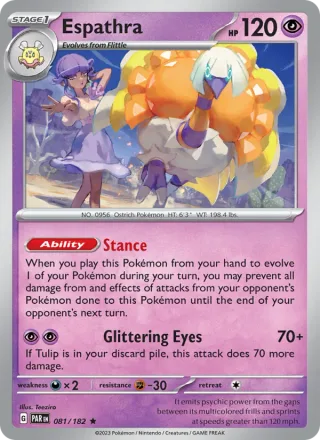 Espathra #081 · Paradox Rift Pokémon card