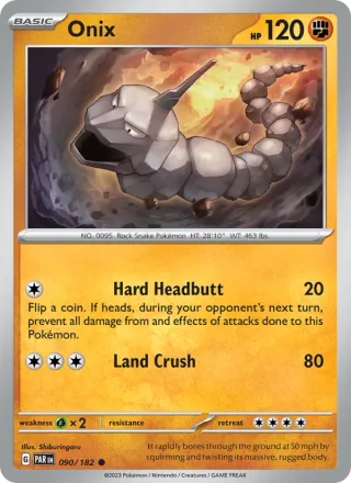 Onix #090 · Paradox Rift Pokémon card