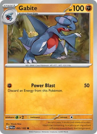 Gabite #095 · Paradox Rift Pokémon card