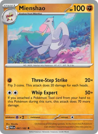 Mienshao #097 · Paradox Rift Pokémon card