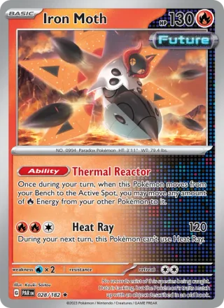 Iron Moth #028 · Paradox Rift Pokémon card