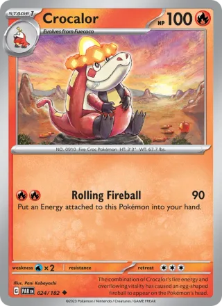 Crocalor #024 · Paradox Rift Pokémon card