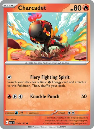 Charcadet #026 · Paradox Rift Pokémon card