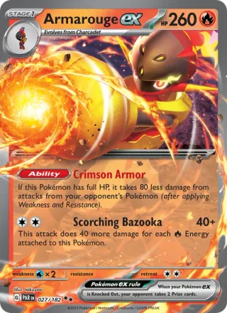 Armarouge ex #027 · Paradox Rift Pokémon card