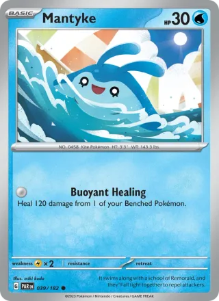 Mantyke #039 · Paradox Rift Pokémon card