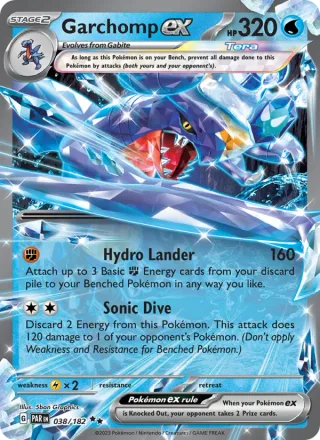 Garchomp ex #038 · Paradox Rift Pokémon card