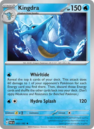 Kingdra #032 · Paradox Rift Pokémon card