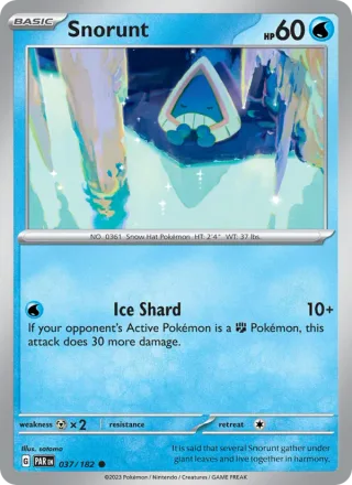 Snorunt #037 · Paradox Rift Pokémon card