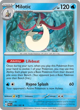 Milotic #036 · Paradox Rift Pokémon card