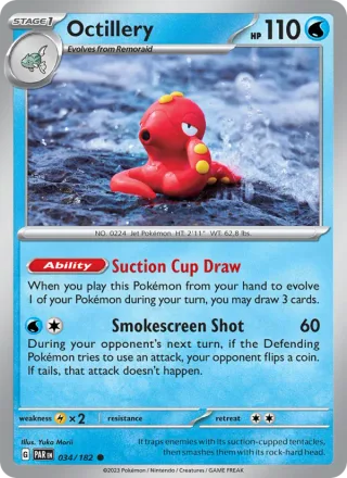 Octillery #034 · Paradox Rift Pokémon card