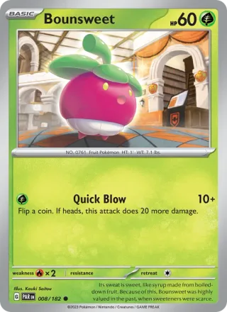 Bounsweet #008 · Paradox Rift Pokémon card