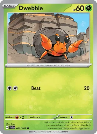 Dwebble #006 · Paradox Rift Pokémon card