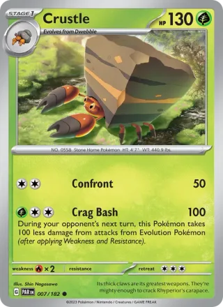 Crustle #007 · Paradox Rift Pokémon card