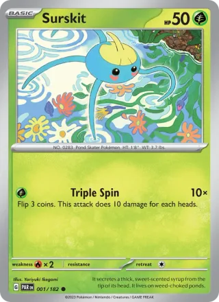 Surskit #001 · Paradox Rift Pokémon card